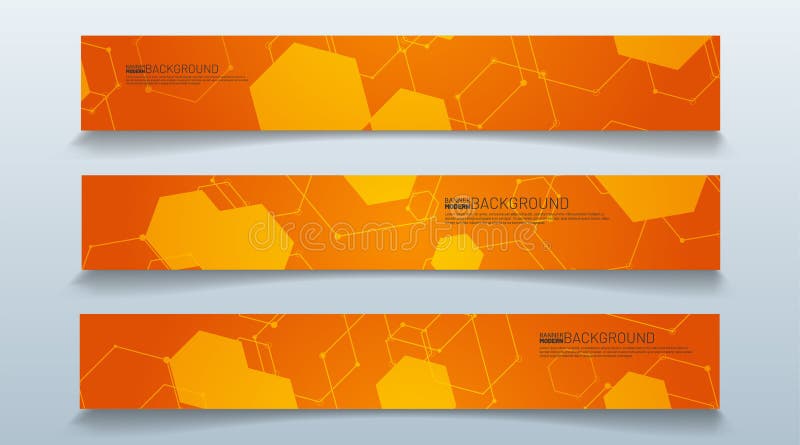 Set rectangular banner background. modern abstract vector design stock illustration