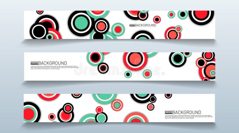 Set rectangular banner background. modern abstract vector design vector illustration