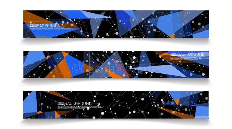 Set rectangular banner background. modern abstract vector design vector illustration