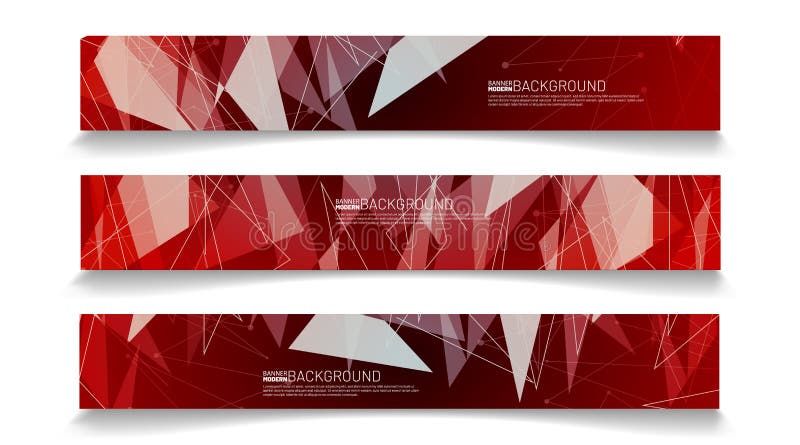 Set rectangular banner background. modern abstract vector design royalty free illustration