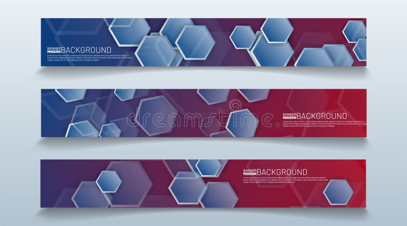Set rectangular banner background. modern abstract vector design royalty free illustration