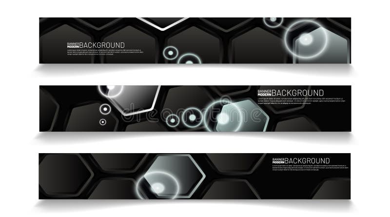 Set rectangular banner background. modern abstract vector design royalty free illustration