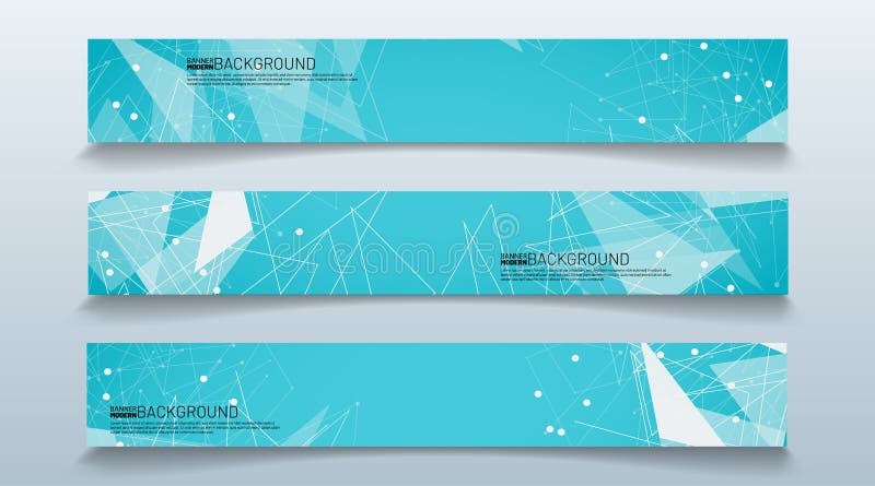 Set rectangular banner background. modern abstract vector design stock illustration