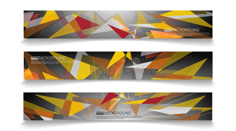 Set rectangular banner background. modern abstract vector design royalty free illustration