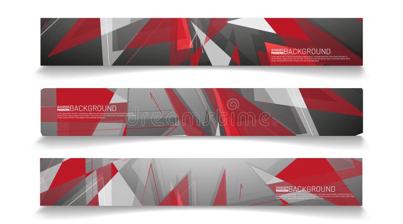 Set rectangular banner background. modern abstract vector design stock illustration