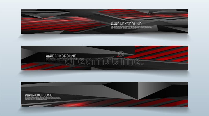 Set rectangular banner background. modern abstract vector design vector illustration