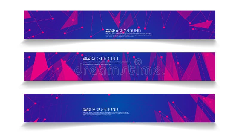 Set rectangular banner background. modern abstract vector design royalty free illustration