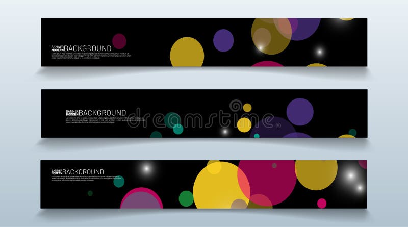 Set rectangular banner background. modern abstract vector design vector illustration