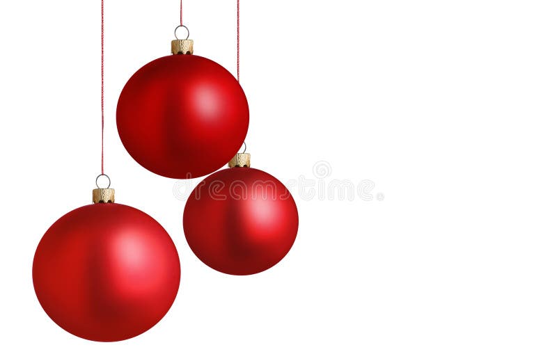Set of Red Christmas Balls on White Background Stock Photo Image of shiny, round 199975784