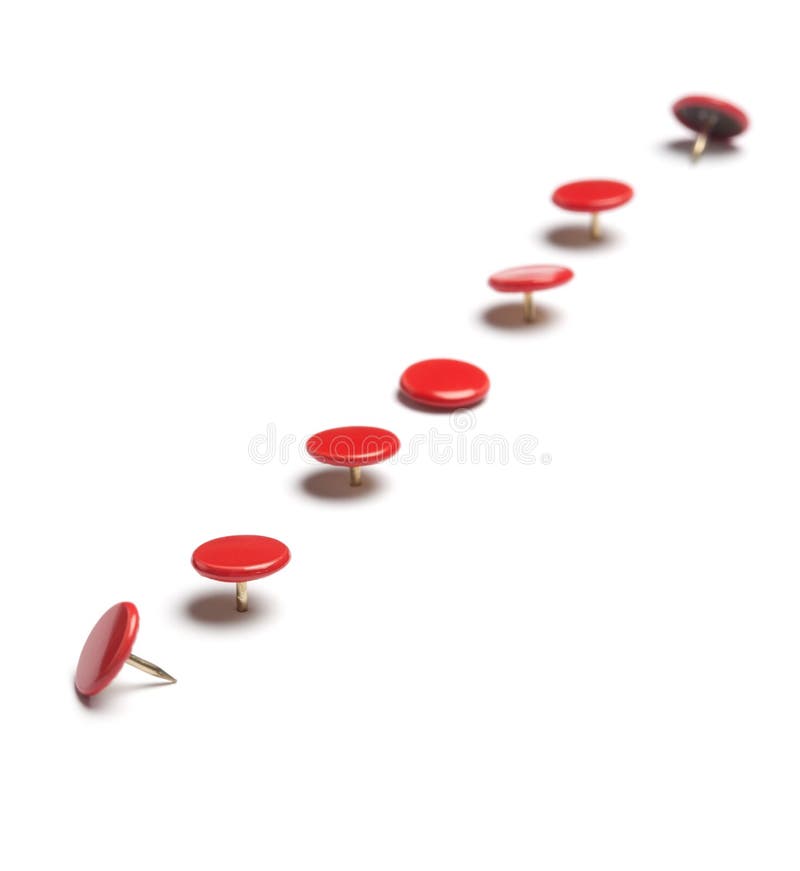 Red thumb tacks stock photo. Image of supply, thumbtack 29701594