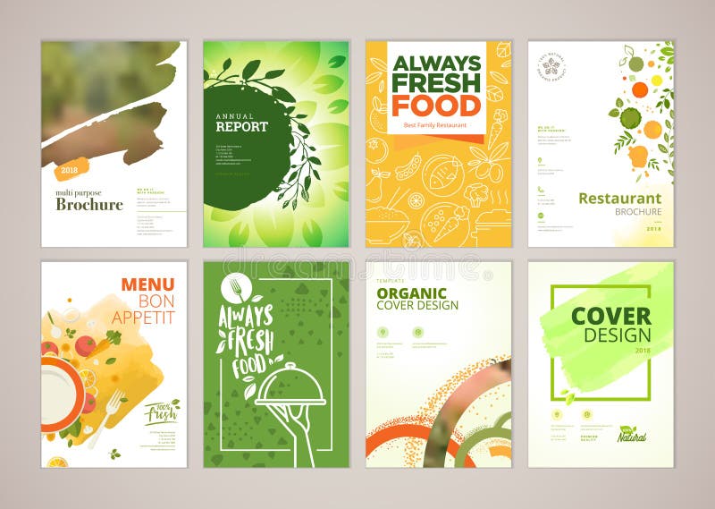 Set restauracyjny menu, broszurka, ulotka projekta szablony w A4 rozmiarze