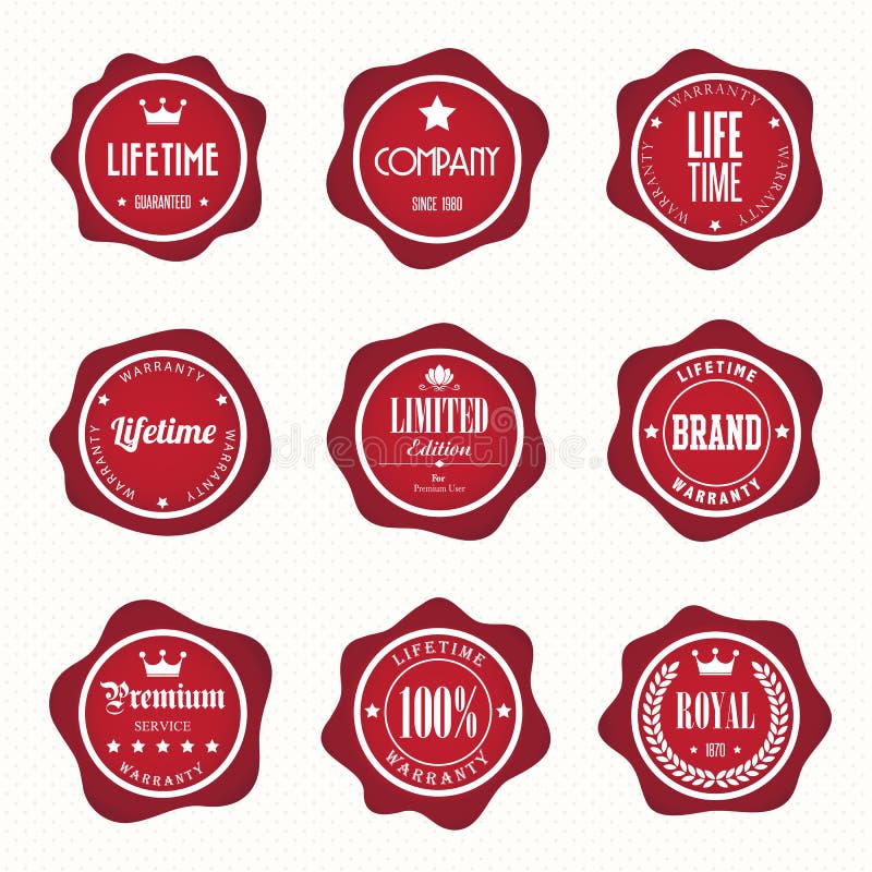 Set of retro vintage badges and labels royalty free illustration