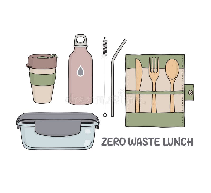 Reusable lunch box color icon Royalty Free Vector Image