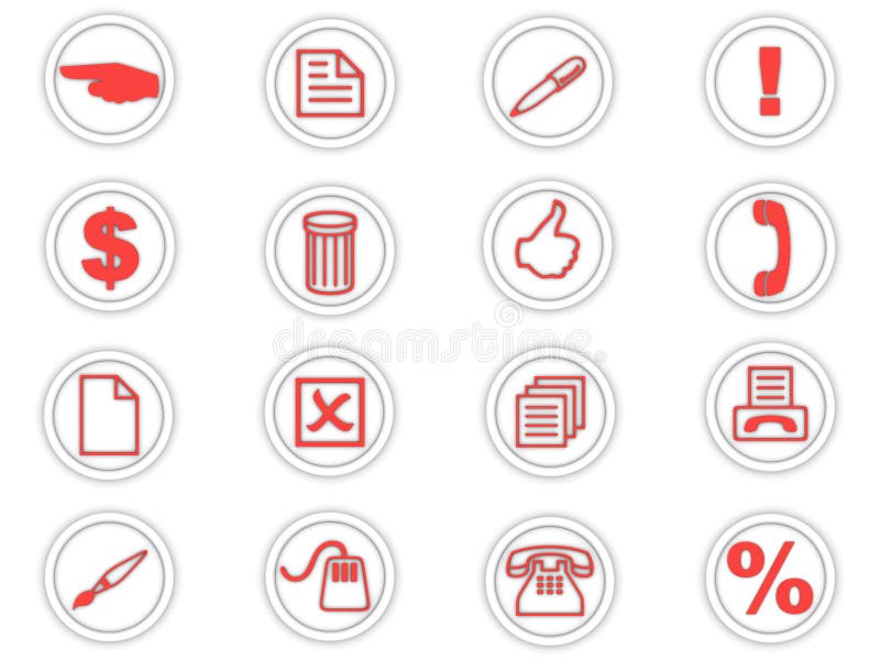 Set of round icons