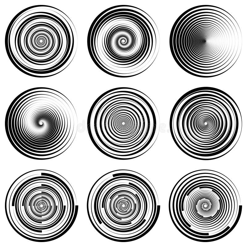 Monochrome swooshes set Royalty Free Vector Image