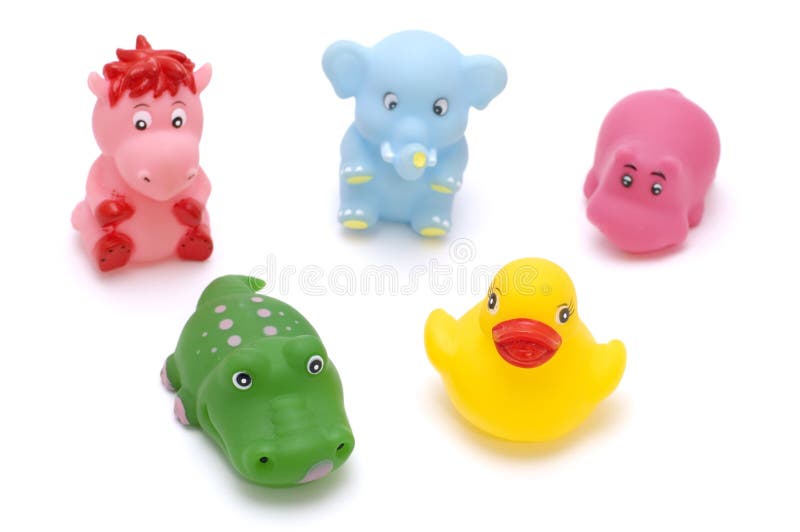 Set of rubber toy stock photo. Image of bird, play, bath 5329396