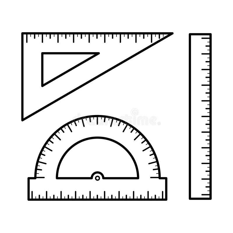 Ruler sketch isolated Royalty Free Vector Image