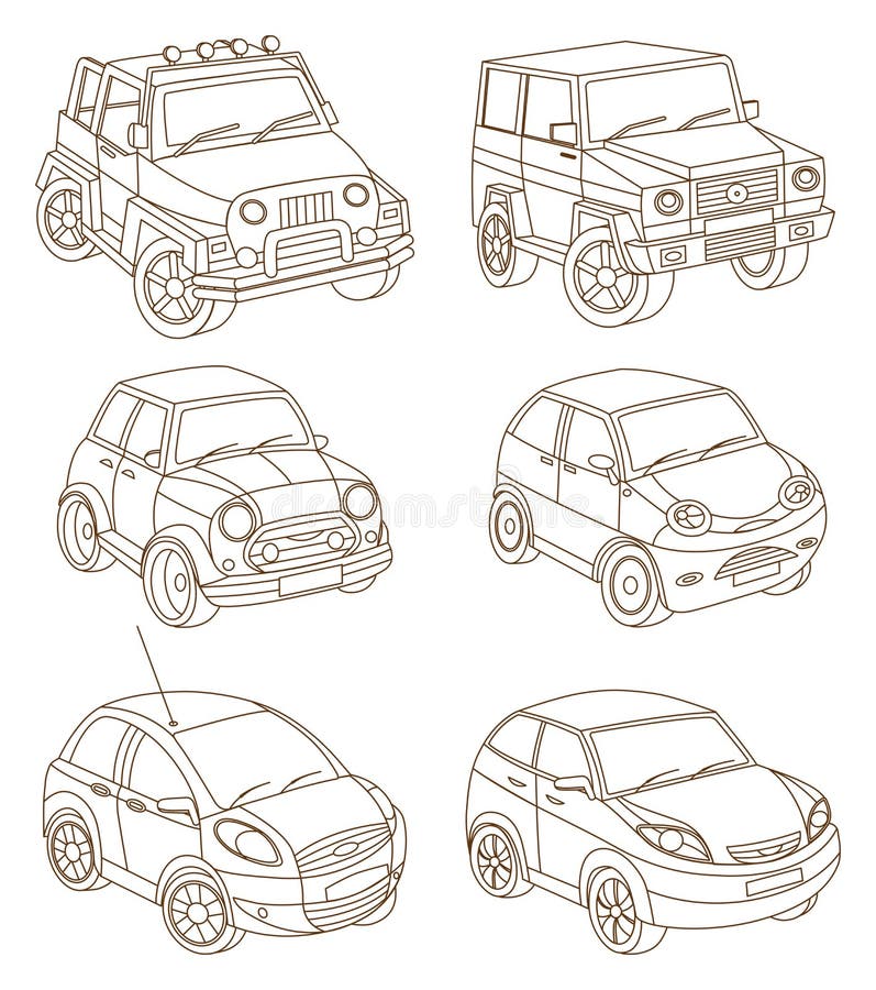 Set samochody ilustracja wektor Set samochody ilustracja wektor