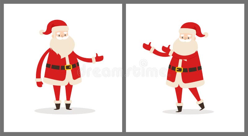 Set Santa klauzula w Różnej poza wektoru ikonie ilustracja wektor Set Santa klauzula w Różnej poza wektoru ikonie ilustracja wektor