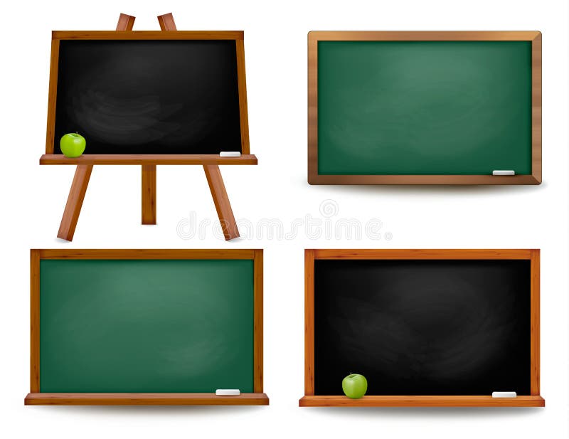 Set of school board blackboards.