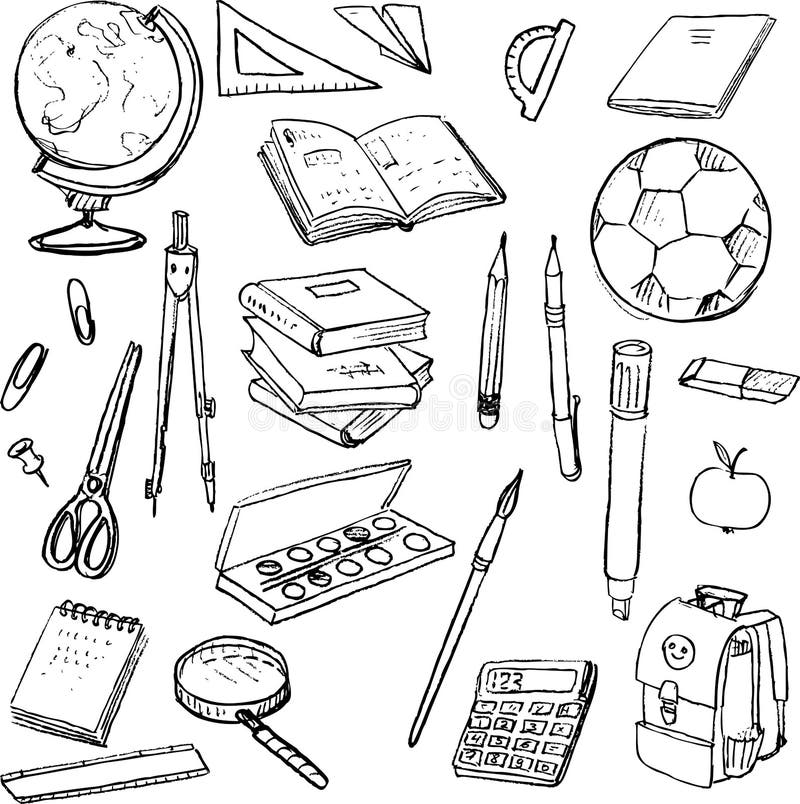 Школьные принадлежности раскраска для детей распечатать School supplies elements outline #AD , #sponsored, #ad, #supplies, #elements, #o