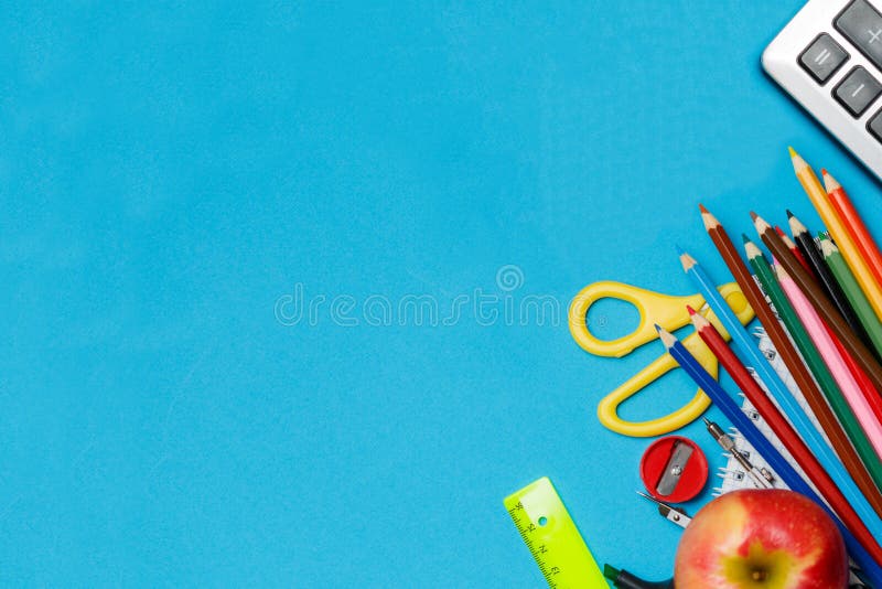 Set of School and Preschool Childrens Accessories Stock Image Image