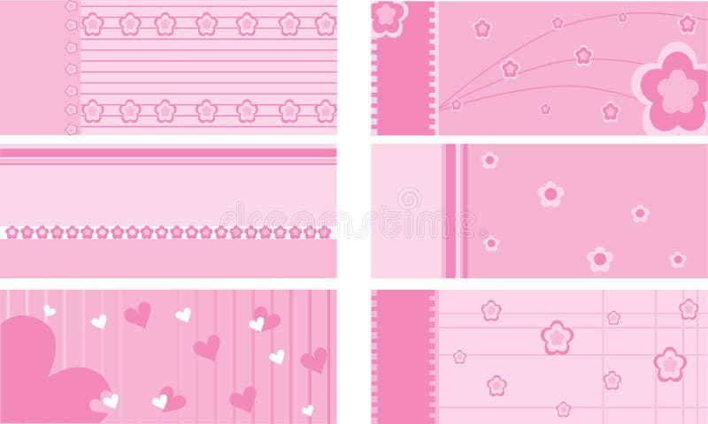 Set of baby gift cards for girls. Set of baby gift cards for girls