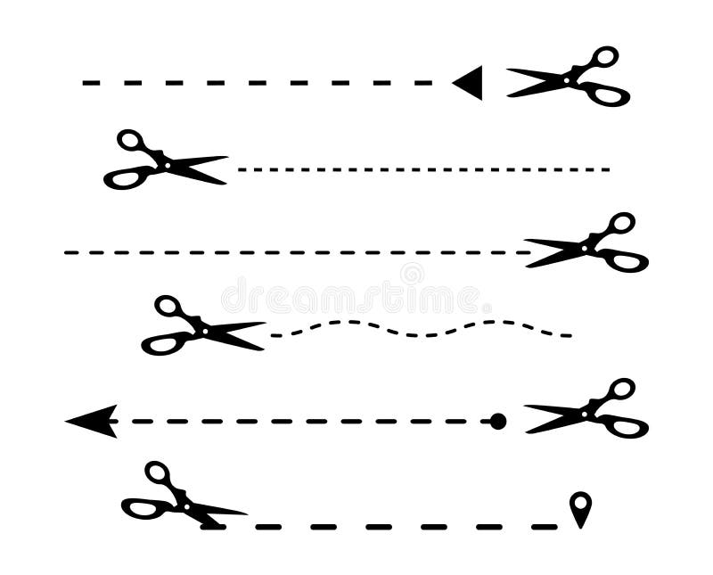Set Scissors, Design Options Scissors Elements. Vector Objects Isolated