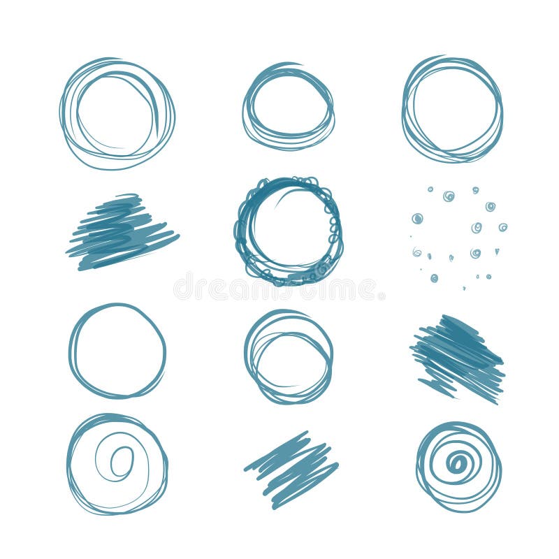 Set of scribbles for your design royalty free illustration