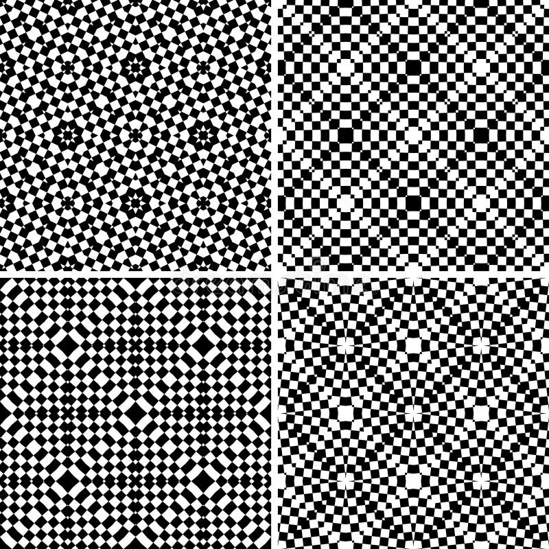 Set seamless geometric pattern vector illustration
