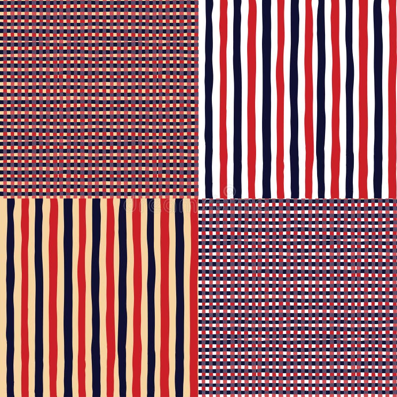 Set of seamless patterns royalty free illustration