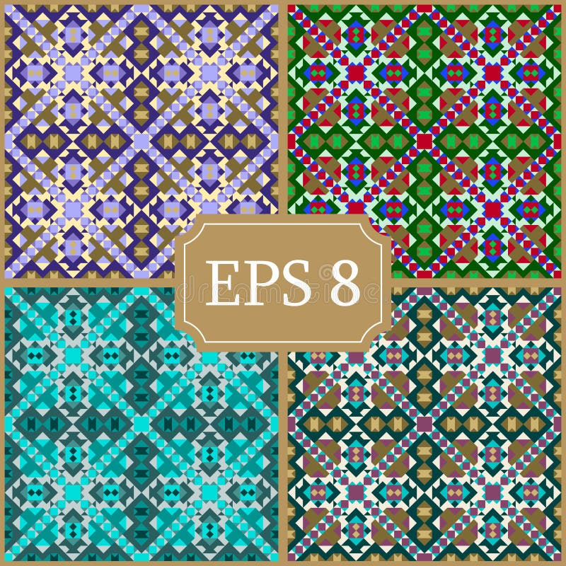Set of seamless patterns. Stock . Triangle. vector illustration Set of seamless patterns. Stock . Triangle. vector illustration
