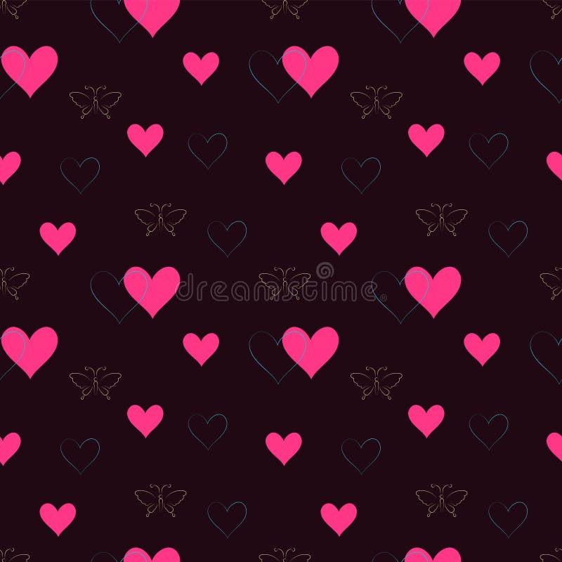 A Set of Seamless Patterns for Valentine S Day. 1000 by 1000 Pixels ...