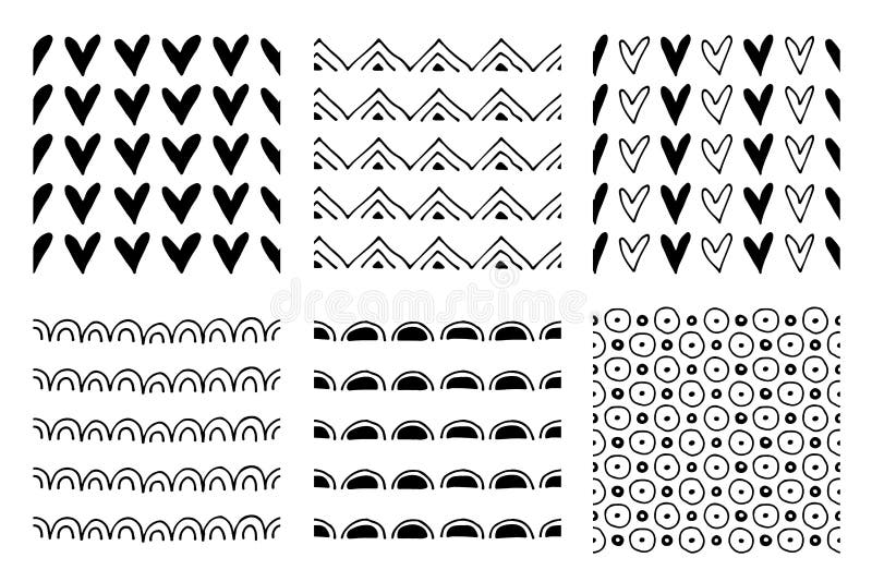 simple black and white patterns