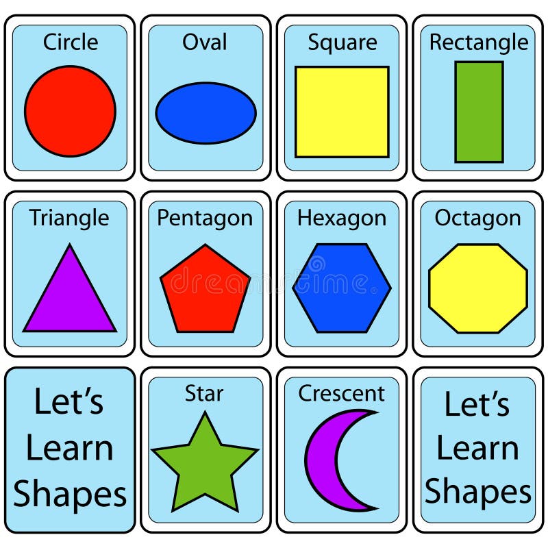 Set of Shape Flash Cards