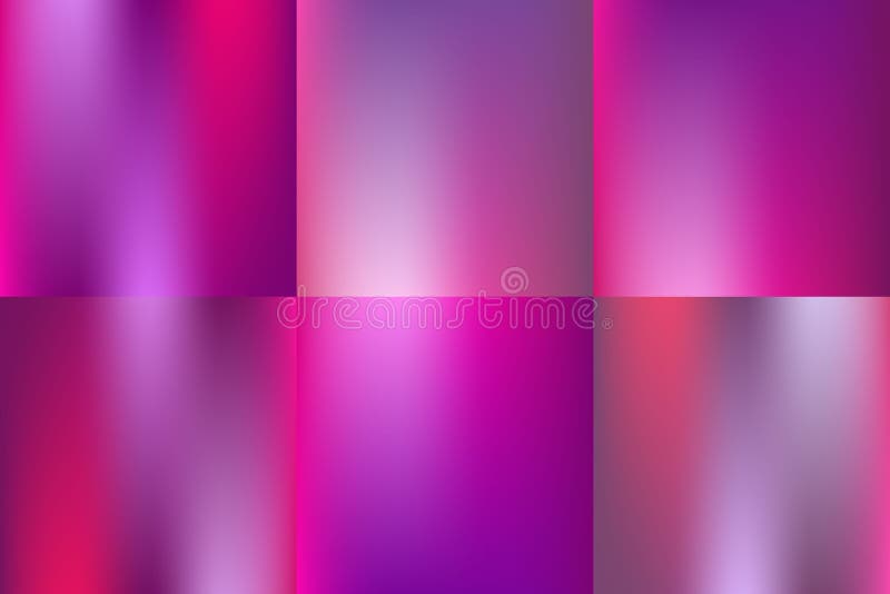 Set of shiny metallic nacre pink purple gradient background. Elegant chic curtain texture. Bright abstract .