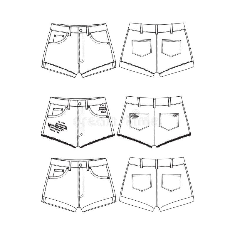 Boys short flat sketch template. Bermuda Technical Fashion Illustration  Stock Vector Image & Art - Alamy