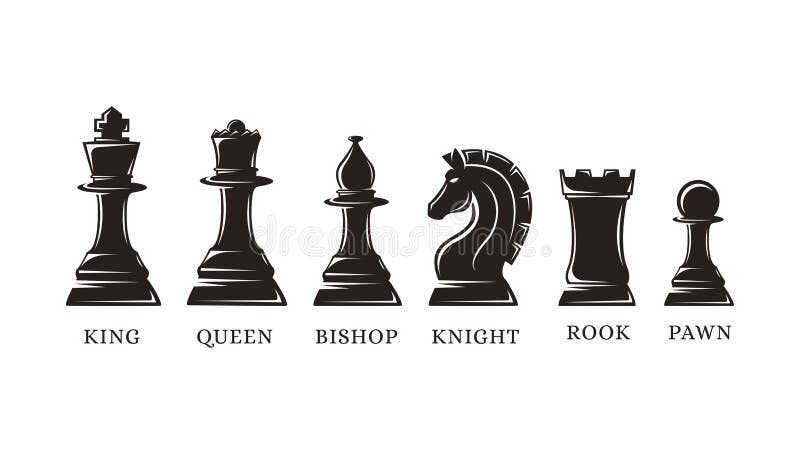 Free Vector  Four set of chess pieces illustration