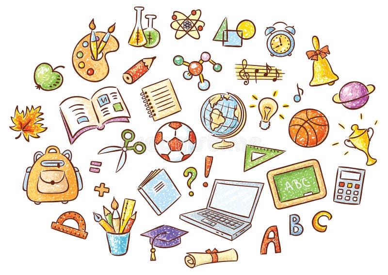 Doodle School Set Subjects Stock Illustrations – 261 Doodle School Set  Subjects Stock Illustrations, Vectors & Clipart - Dreamstime