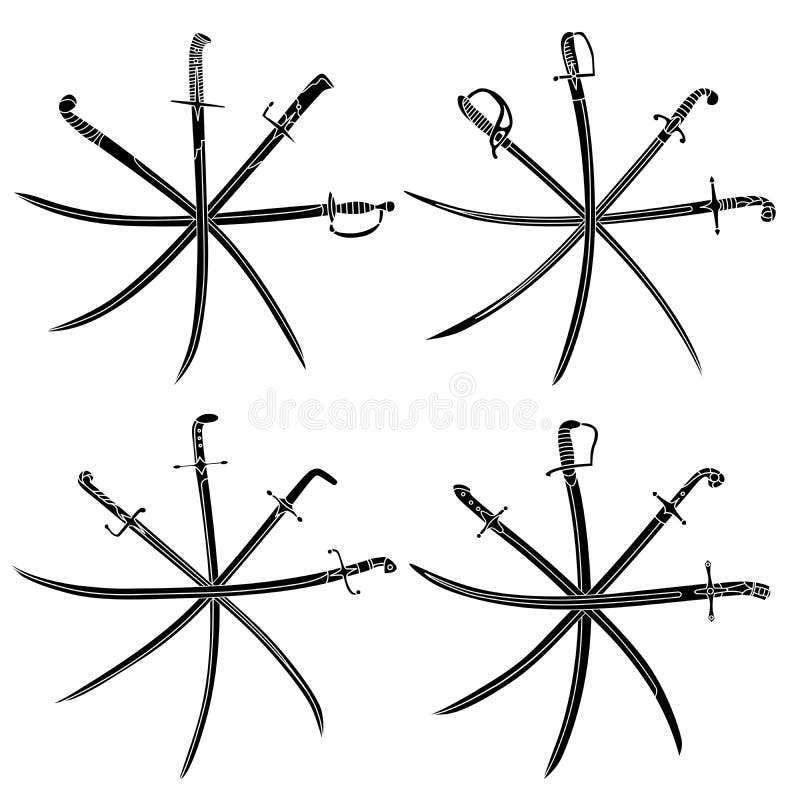 Crossed Swords / Sabers Flat Illustration Royalty Free SVG, Cliparts,  Vectors, and Stock Illustration. Image 127403534.