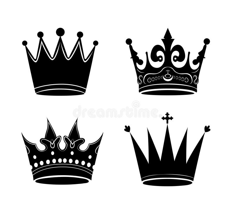 Set of Simple Royal Crowns. Fourth Collection Stock Vector