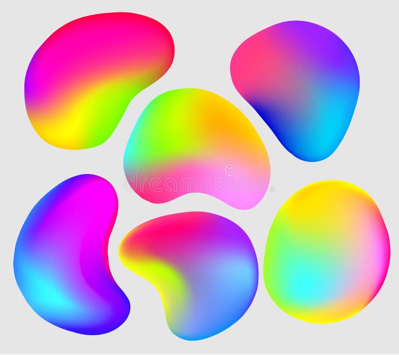 Set of six vector abstract gradient elements. Modern vector gradient elements royalty free illustration Set of six vector abstract gradient elements. Modern vector gradient elements royalty free illustration