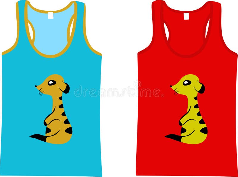 Set of Sleeveless Tank Tops. Stock Vector - Illustration of shirt ...