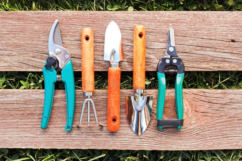 Small Gardening Tools. stock photo. Image of blade, meadow 40236292