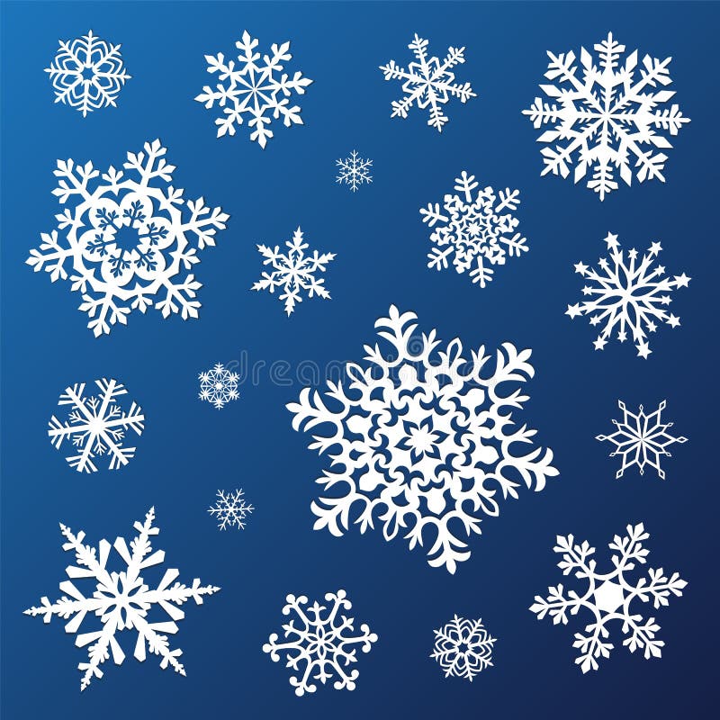 Set of snowflakes