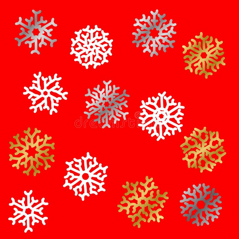 Set of Gold and Silver Snowflakes. Holiday Collection. Snowflakes  Collection Isolated on White Background Stock Vector - Illustration of  pattern, design: 103232685