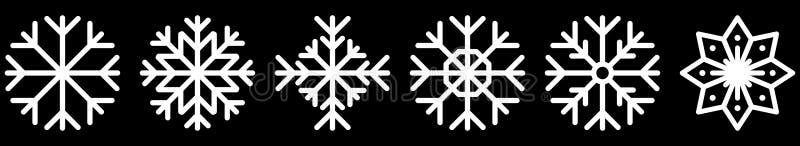Set of snowflakes icons vector illustration