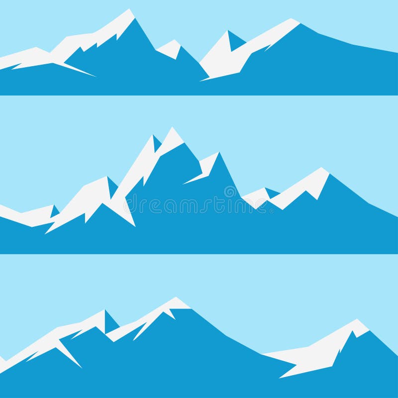 Snowcovered Mountains Ranges. Stock Vector Illustration of drawing, adventure 81457662