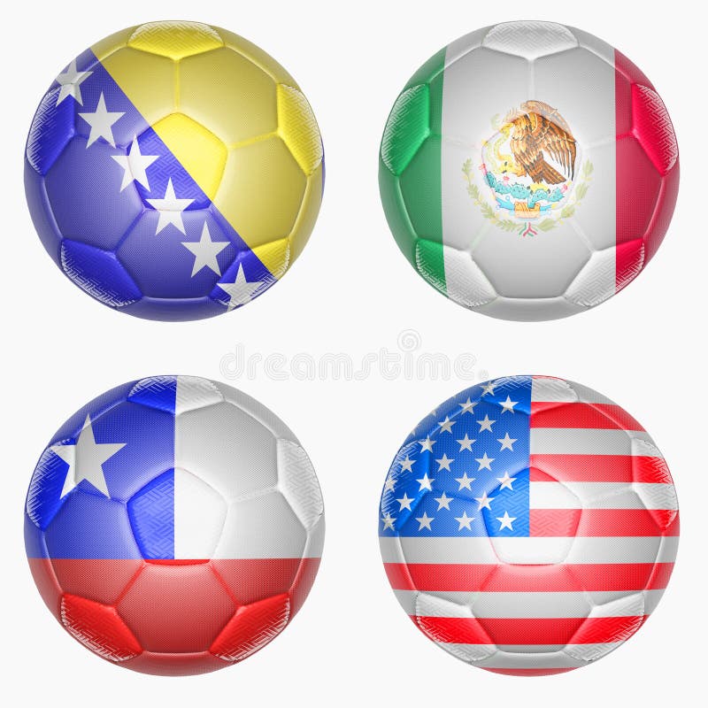 Soccer Ball Country Flags Stock Illustrations 5913 Soccer Ball