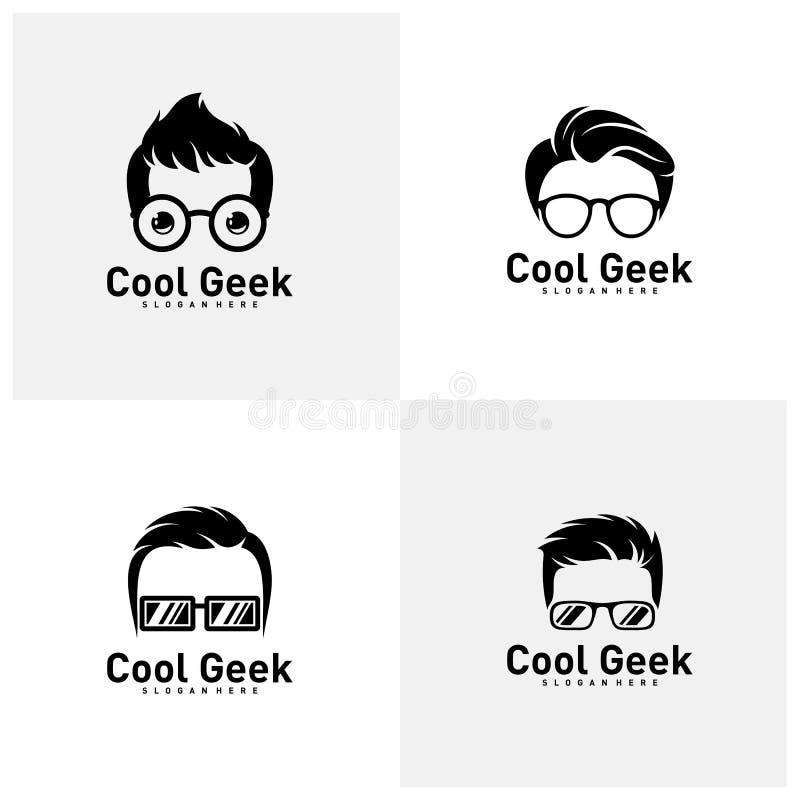 Download Geek Logo Set. Geek Logo Template. Geek Head Logo Set ...